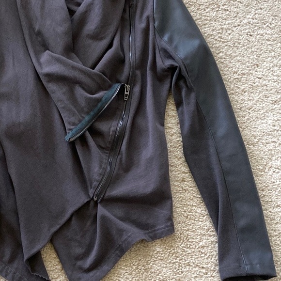 Blank NYC Mixed Media Drape Front Moto Jacket - Picture 4 of 9